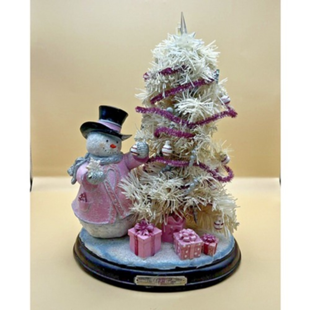 Bradford Exchange‎ Snowman Christmas Tree Breast Cancer Awareness Gift of Hope